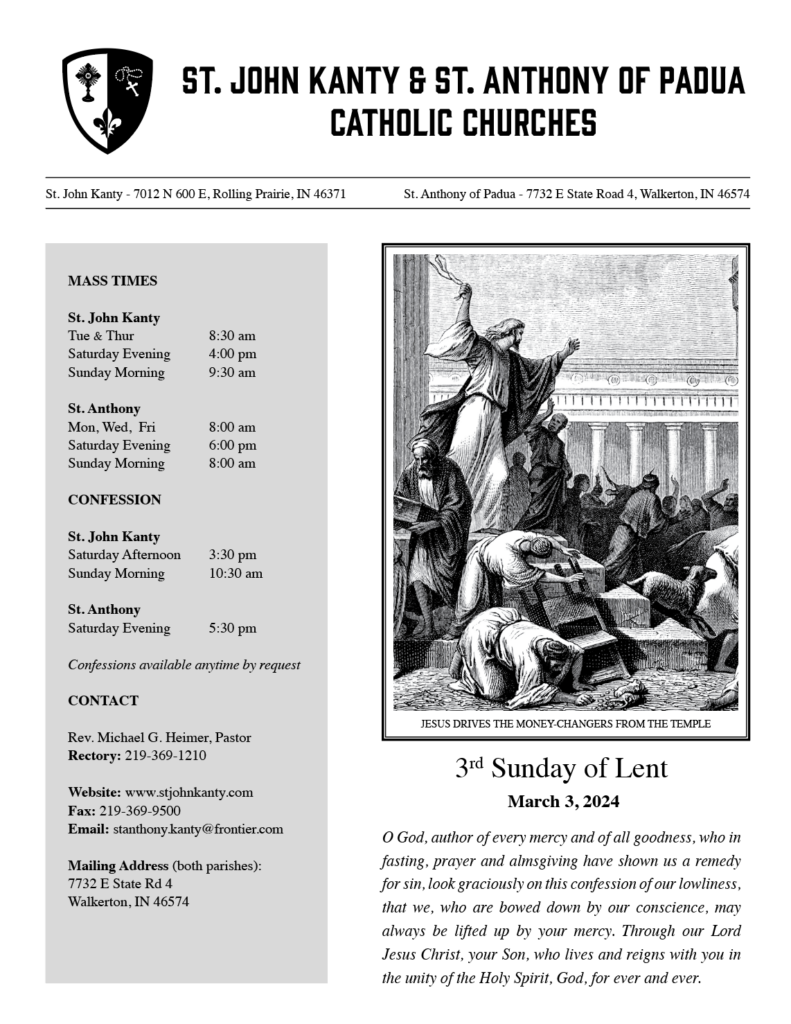 3rd Sunday of Lent - 2024